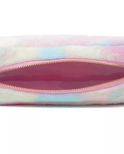 Pastel Plush Zipper Cosmetic Bag - Assorted Sizes