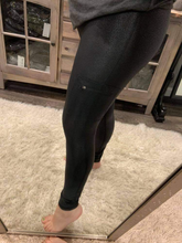Mono B RED - Triple Zippered Pocket Highwaist Foil Leggings - Black