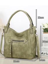 Vegan Leather Woven Flip Rivet Handbag Zipper Closure Crossbody Bag - Assorted Colors
