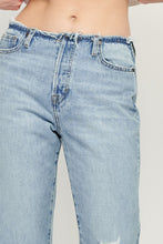 HIDDEN TRACEY HIGH RISE LIGHT WASH CUTOFF WAISTBAND STRAIGHT