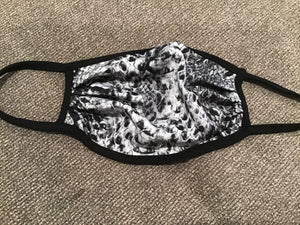 Sequin Snakeskin Adult Facemask - Gray or brown