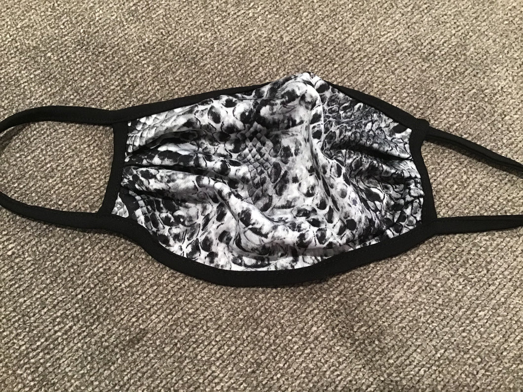 Sequin Snakeskin Adult Facemask - Gray or brown