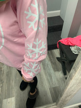 Smile Snowflake Sweatshirt - Light Pink