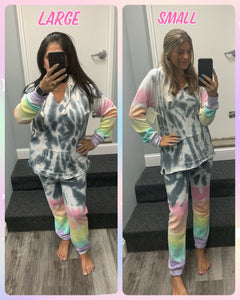 Ocean Drive Firework Tie-dye Burnout Pullover Hoodie