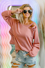 FRENCH TERRY WITH LASER CUT DETAILED SHIRT- ASSORTED COLORS