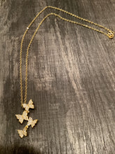🦋 Cascading Butterflies 18 inch Necklace - Gold