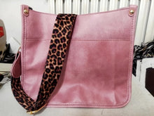 Vegan Leather Bag With Leopard Strap