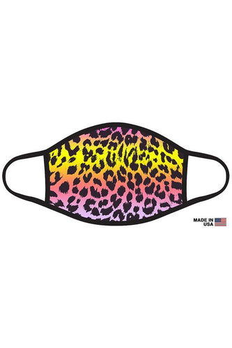 Pink Mix Ombré leopard adult Facemask