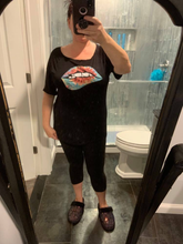 Rainbow lips tee - Black, Off White or Fuchsia