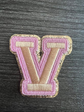Peach/Pink Letter Patch Stickers