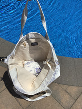 Bling Hamsa Tiedye Canvas Tote Bag, Pouch & Strap Set - Blue or Grey