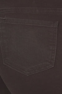 Black Denim Low Rise Jeans With Slashes