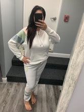 OCEAN DRIVE TIDEWATER GREY OR WHITE W/ MULTI STRIPES BURNOUT COLORBLOCK HOODIE