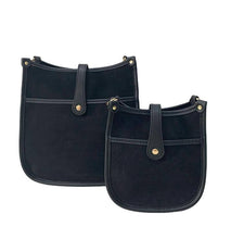 Suede Messenger Bags w/ Matching Adjustable Solid Strap - Assorted Colors