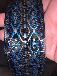Abstract Adjustable Print Bag Strap - Silver or Gold Hardware