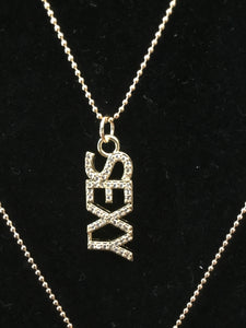 Sexy Rhodium Pendant on a Silver Adjustable Chain