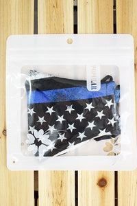 AMERICAN FLAG FASHION FACE MASK WITH FILTER POCKET