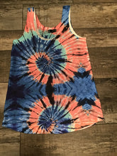TIEDYE JUNIOR TANK TOP W PRINT- BLUE MIX