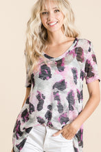 LEOPARD PRINT LOW GAUGE DEEP U-NECK TOP - ASSORTED COLORS