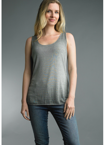 Tank with beaded detail edge - Charcoal, Grey or Pink