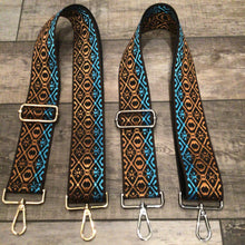 Abstract Adjustable Print Bag Strap - Silver or Gold Hardware