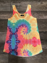 TIEDYE JUNIOR TANK TOP W PRINT - RAINBOW 🌈
