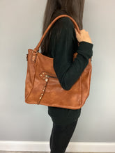Vegan Leather Woven Flip Rivet Handbag Zipper Closure Crossbody Bag - Assorted Colors