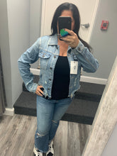 Hidden Rebel Light Wash Frayed Bottom Fitted Jacket W/ Uneven Hem