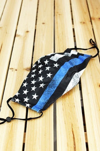 AMERICAN FLAG FASHION FACE MASK WITH FILTER POCKET