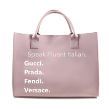 I Speak Italian Vegan Leather Tote - Assorted Colors