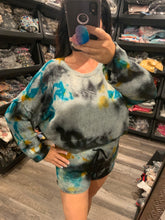 POL Tie Dye Knit Shorts - Black Rainbow
