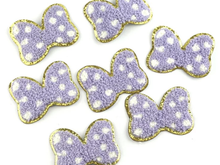 Polka Dot Bows Self Adhesive Patch - Assorted Colors