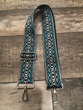 Abstract Adjustable Print Bag Strap - Silver or Gold Hardware