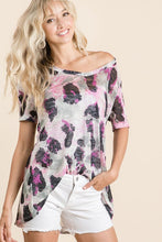 LEOPARD PRINT LOW GAUGE DEEP U-NECK TOP - ASSORTED COLORS