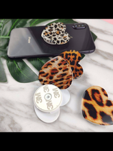 Leopard Heart Phone Pop Sockets - Assorted Colors
