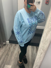 Winter Checkered Happy Sweatshirt W Sleeve Details