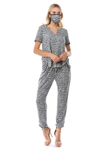 Ariella  Top  - Grey Leopard