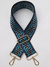 Abstract Adjustable Print Bag Straps - Silver or Gold Hardware
