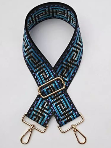 Abstract Adjustable Print Bag Straps - Silver or Gold Hardware