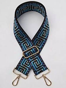 Abstract Adjustable Print Bag Straps - Silver or Gold Hardware