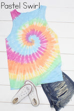 Blank Tie Dye Tank - Pastel Swirl 💛💙💖