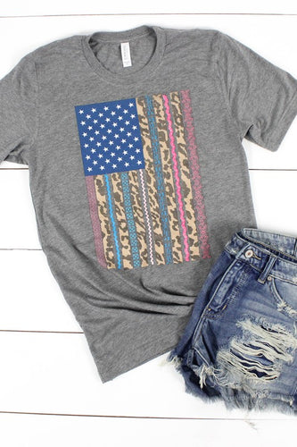 🇺🇸 Aztec Flag T-Shirt - Grey or White