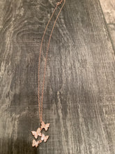🦋 Cascading Butterflies 18 inch Necklace - Rose Gold