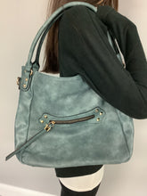 Vegan Leather Woven Flip Rivet Handbag Zipper Closure Crossbody Bag - Assorted Colors