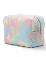 Pastel Plush Zipper Cosmetic Bag - Assorted Sizes