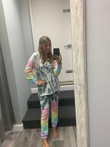 Ocean Drive Firework Tie-dye Burnout Pullover Hoodie