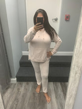 Ocean Drive Brushed Hacci Front Tie Jogger - Heather Pink or Heather Sky Blue