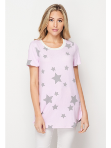Star Tee - Charcoal/Lavender