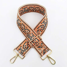Paisley Design Bag Straps - Assorted Colors -Gold Hardware