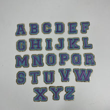 Purple/Blue Letter Patch Stickers
